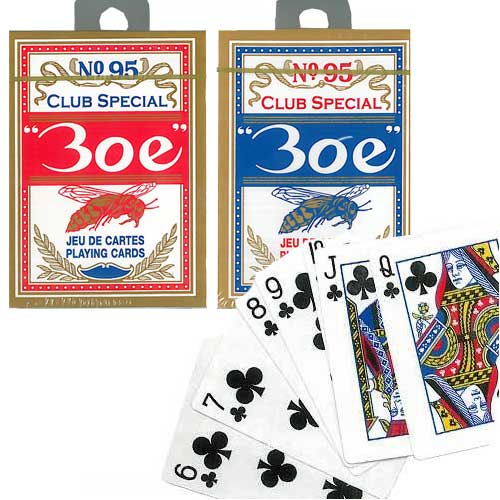 POKER PLAYER CARDS BLUE &amp; RED 12X10/C