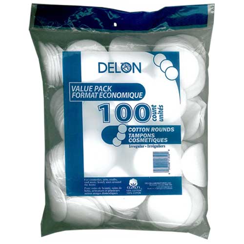 DELON COTTON ROUNDS 100CT 40/C