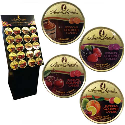 LAURA SECORD CANDY DROPS 150G TIN 60/D
