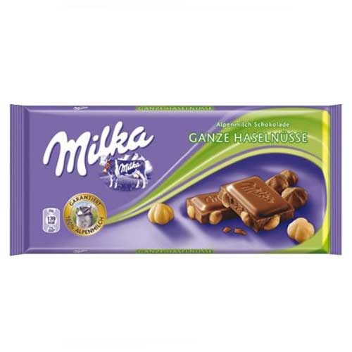 MILKA WHOLE NUTS 100G 17/C
