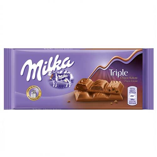 MILKA TRIPLE CHOCOLATE 90g 20/C